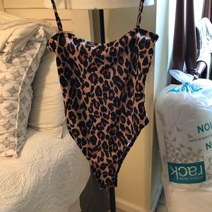 Cheetah print leotard